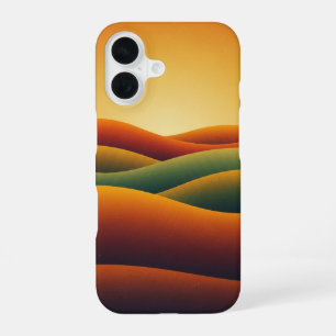 Funda Para iPhone 16 Colinas Retro Doradas