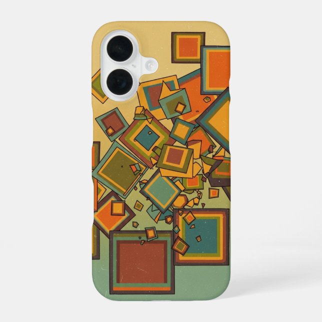 Funda Para iPhone 16 Colisión de bloques de píxeles (Reverso )