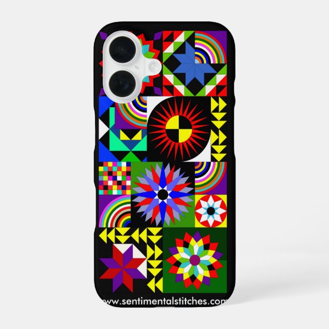 Funda para iPhone 16 - Collage de colchas (Reverso )