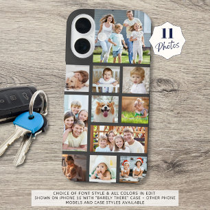 Funda Para iPhone 16 Collage de Fotos Personalizado Moderno 11