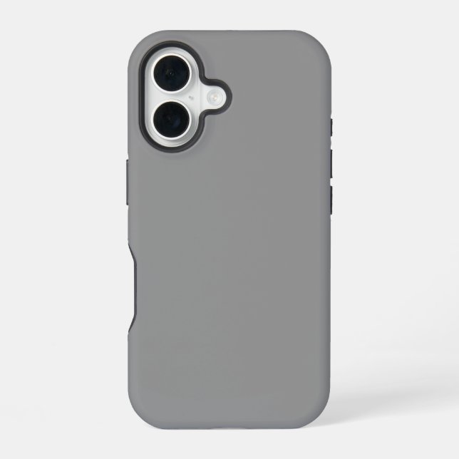 Funda Para iPhone 16 Color gris sólido (Reverso )