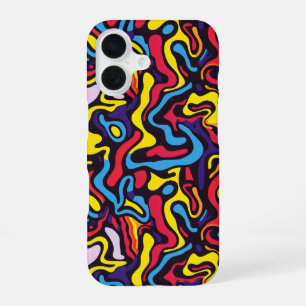 Funda Para iPhone 16 Color oscuro psicodélico
