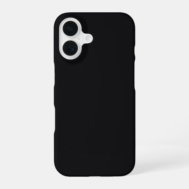 Funda Para iPhone 16 Color Sólido Negro Azabache (Reverso )