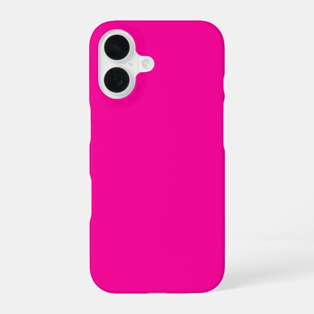 Funda Para iPhone 16 Color sólido neón rosado (Reverso )