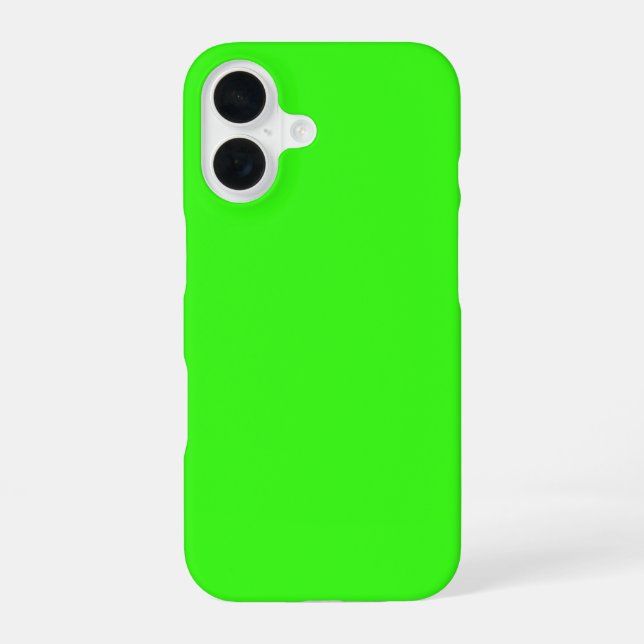 Funda Para iPhone 16 Color sólido verde neón (Reverso )