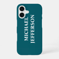 Color Teal Oscuro Plano Nombre Personalizado