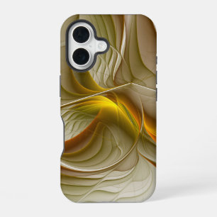 Funda Para iPhone 16 Colores de metales preciosos, arte fractal abstrac