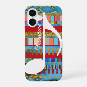 Funda Para iPhone 16 colores de música personalizados