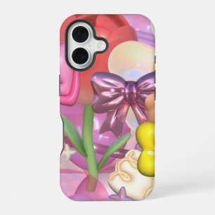 Funda Para iPhone 16 Colores pastel lindos Stickers burbujeantes