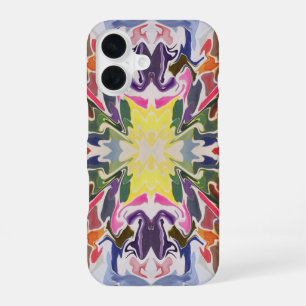 Funda Para iPhone 16 Colorido abstracto psicodélico retro caleidoscópic