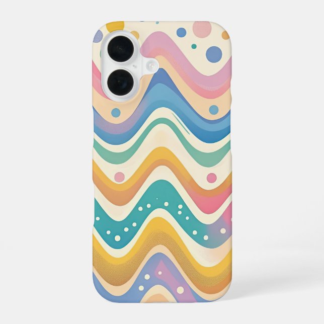 Funda Para iPhone 16 Colorido Chevron Wavy Zigzag (Reverso )