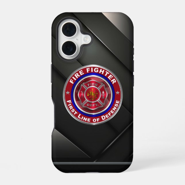 FUNDA PARA iPhone 16 COMBATIENTE DE INCENDIOS  (Reverso )