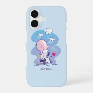 Funda Para iPhone 16 Comodidad y seguridad   Abrazo de Charlie y Snoopy