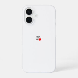 Funda Para iPhone 16 Compasión Global – Teléfono Minimalista Corazón y