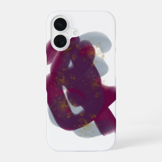 Funda para iPhone 16 con arte abstracto minimalist (Reverso )