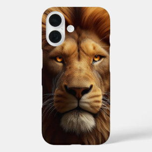 Funda para iPhone 16 con cara de león