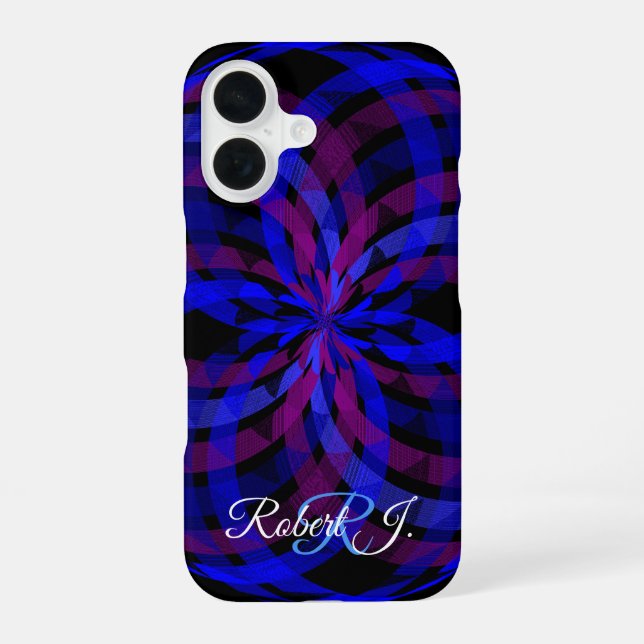 Funda para iPhone 16 con centro de pétalo de flor  (Reverso )