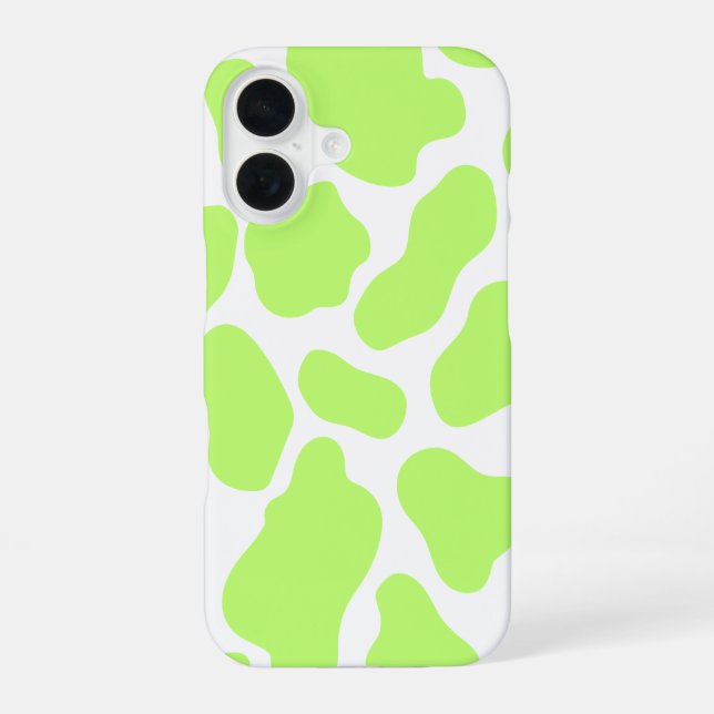 Funda para iPhone 16 con estampado de vaca verde l (Reverso )