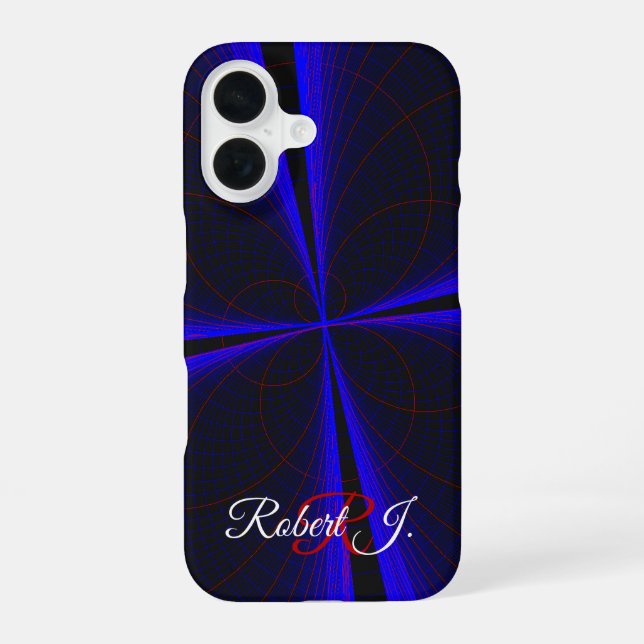 Funda para iPhone 16 con hoja de trébol geométrica (Reverso )