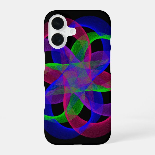 Funda para iPhone 16 con malla geométrica de doble (Reverso )