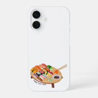Funda para iPhone 16 con Plato de Sushi Lindo Feli
