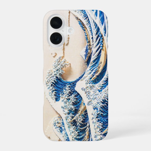 Funda para iPhone 16 con relieve de sombra 3D de H (Reverso )