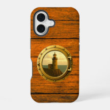 Funda para iPhone 16 con textura de madera de anti