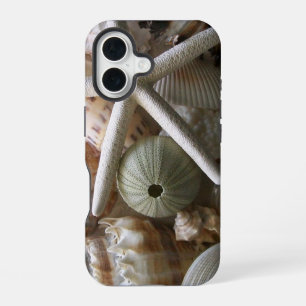 Funda Para iPhone 16 Conchas de mar y estrellas de mar coloridas