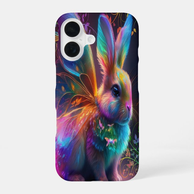 Funda Para iPhone 16 Conejo luminiscente (Reverso )