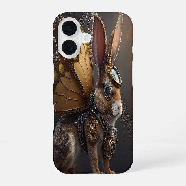 Funda Para iPhone 16 Conejo Steampunk (Reverso )