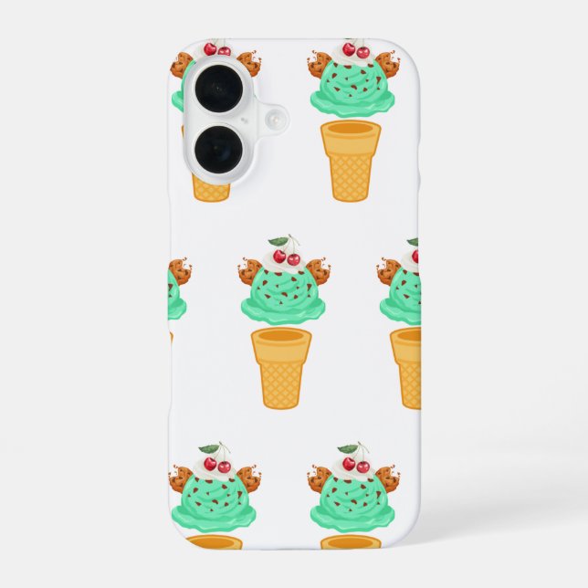 Funda Para iPhone 16 cono de helado (Reverso )