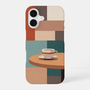 Funda Para iPhone 16 Copa Retro en Mesa Redondeada