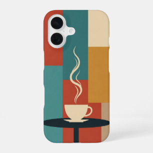 Funda Para iPhone 16 Copa Retro en Mesa Redondeada