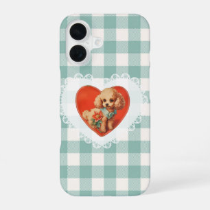 Funda Para iPhone 16 Coquette de animales bebé vintage retro perro Ging