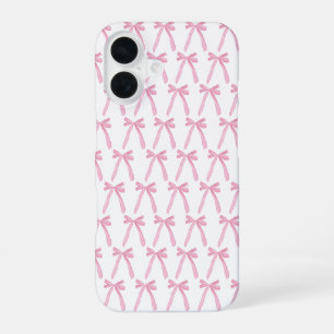 Funda Para iPhone 16 Coquette de Cinta Estética Girona de color rosa