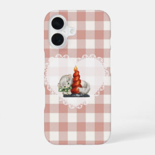 Funda Para iPhone 16 Coquette Retro Vintage Animales Bebés Gato Cuadros