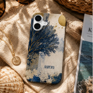 Funda Para iPhone 16 Coral Azul Personalizado