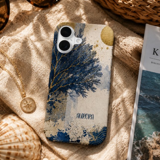 Funda Para iPhone 16 Coral Azul Personalizado  (Subido por el creador)