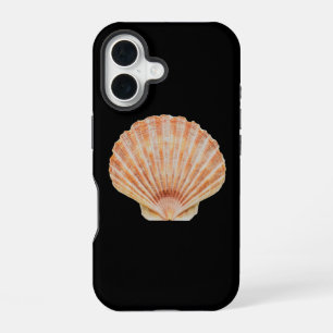 Funda Para iPhone 16 Coral Toned Scallop Shell Black iPhone 16 Funda