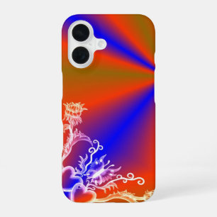 Funda Para iPhone 16 Corazón con Flor y Mariposa