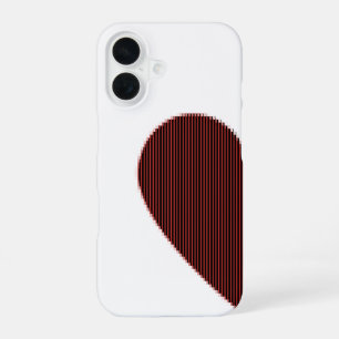 Funda Para iPhone 16 Corazón conectable de arte ASCII
