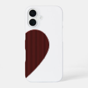 Funda Para iPhone 16 Corazón conectable de arte ASCII