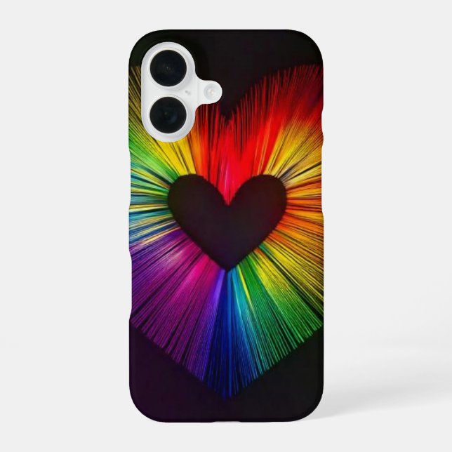 Funda Para iPhone 16 Corazón de amor (Reverso )