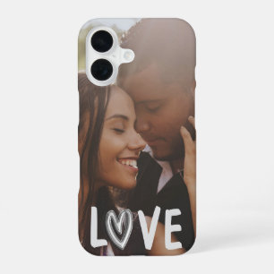 Funda Para iPhone 16 Corazón de foto personalizada AMOR