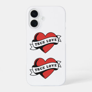Funda Para iPhone 16 Corazón del tatuaje del amor verdadero   Diseño ro