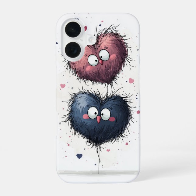 Funda Para iPhone 16 Corazón gruñón Minis (Reverso )