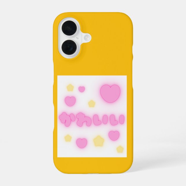 Funda para iPhone 16 Corazón Rosa Kawaii (Reverso )
