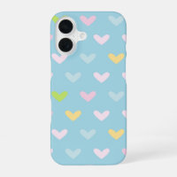 Corazones Pastel lindo Patrón Azul claro