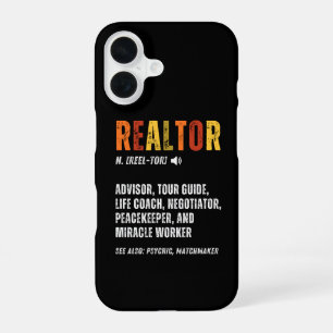 Funda Para iPhone 16 Corredor de bienes raíces divertido Realtor