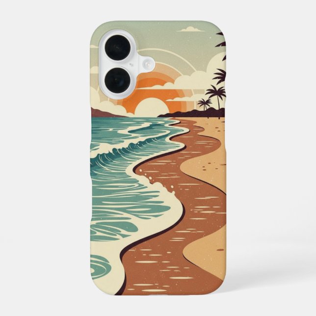 Funda Para iPhone 16 Costa Cálida de Verano (Reverso )